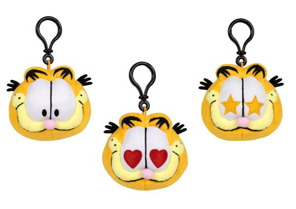 (Mis 0) GARFIELD Portachiavi Peluche 10cm c/bagclip 3ass…x24
